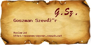 Goszman Szevér névjegykártya